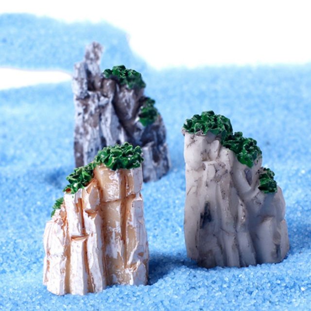 Cute Natural Resin Mini Mountain Miniature for Home Decoration