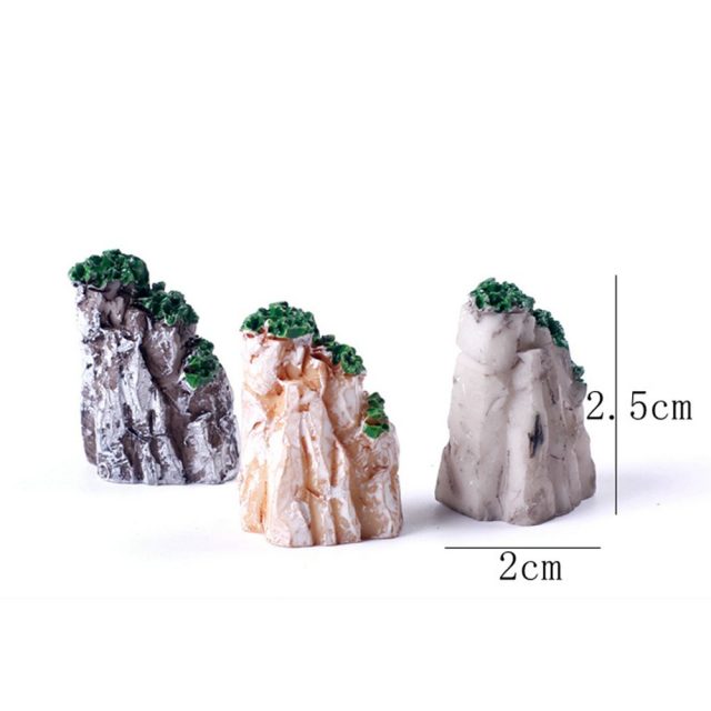 Cute Natural Resin Mini Mountain Miniature for Home Decoration
