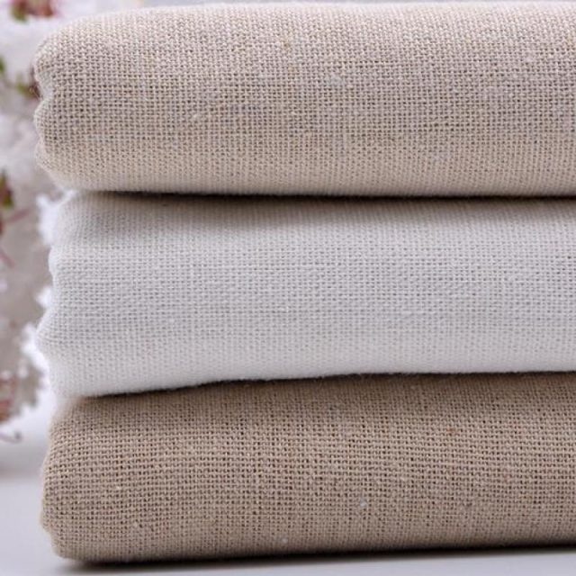 Natural Beige Sackcloth Tablecloth without Pattern
