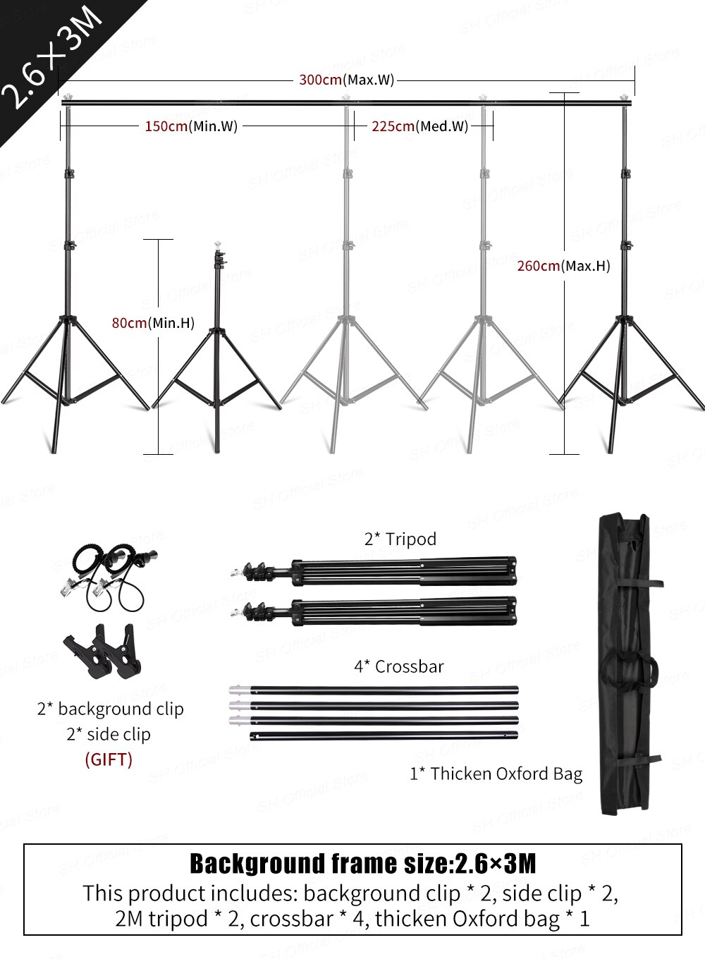 Photography Background Support Kit Photography Background Support Kit