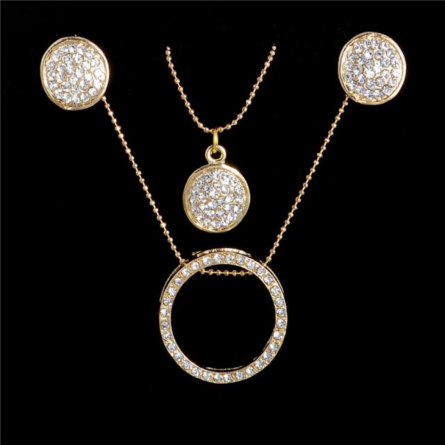 Crystal Round Shape Jewelry Set