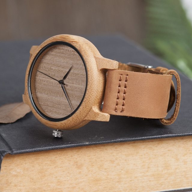 Cute Casual Quartz Wood Unisex Wristwatch
