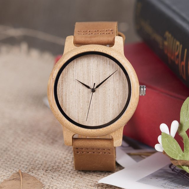 Cute Casual Quartz Wood Unisex Wristwatch